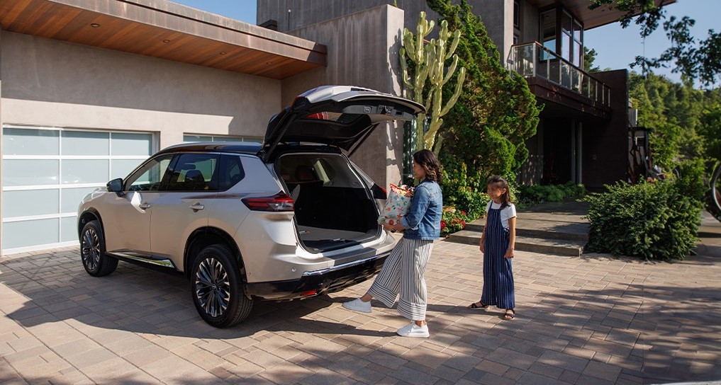 White 2025 Nissan Rogue Cargo Trunk Space