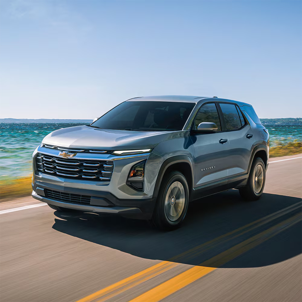 Chevy Equinox driving near sea chore.