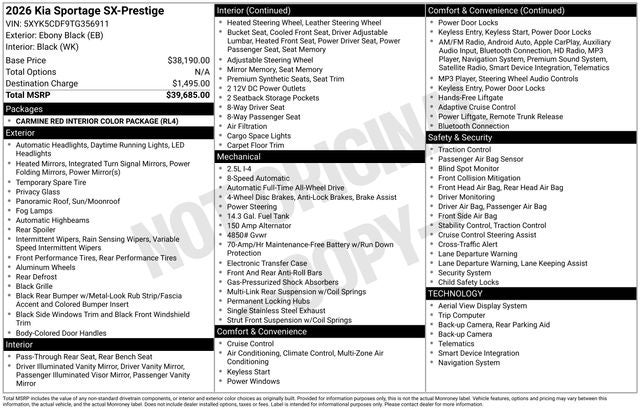 2026 Kia Sportage SX-Prestige