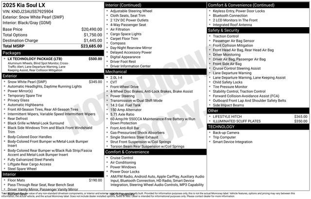 2025 Kia Soul LX