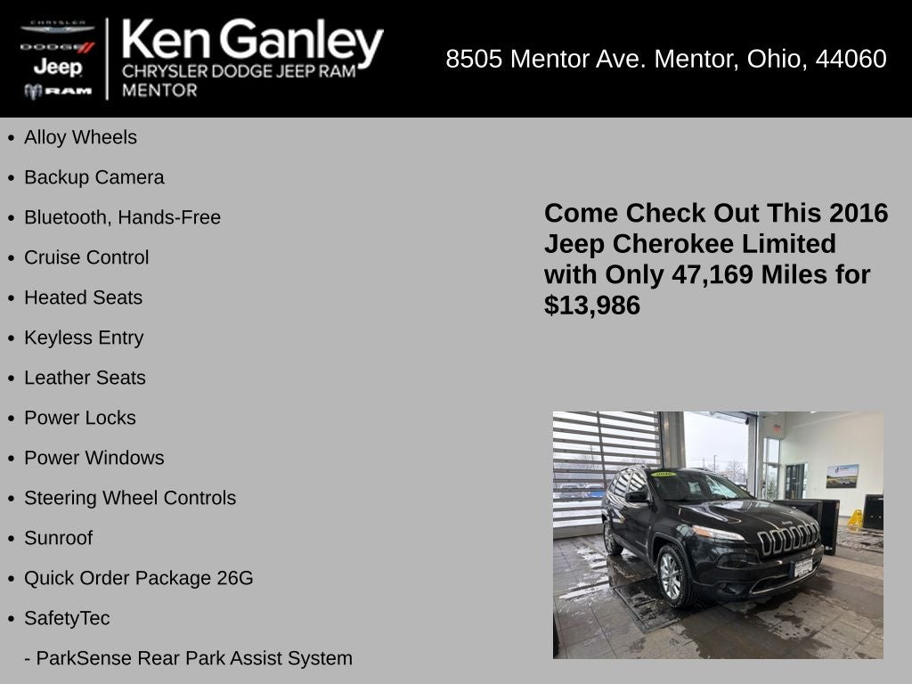 2016 Jeep Cherokee Limited