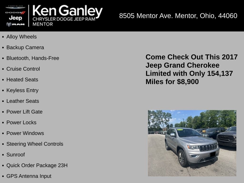 2017 Jeep Grand Cherokee Limited 4x4