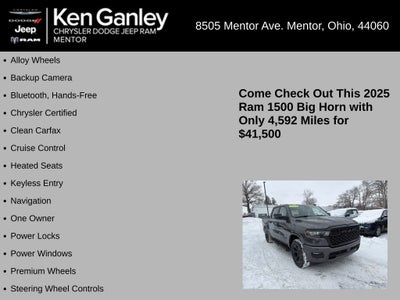 2025 RAM 1500 Big Horn Crew Cab 4x4 5'7' Box