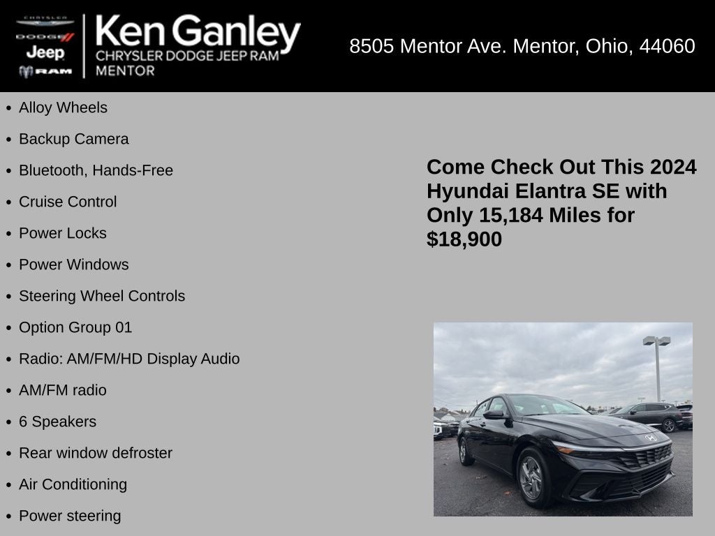 2024 Hyundai Elantra SE