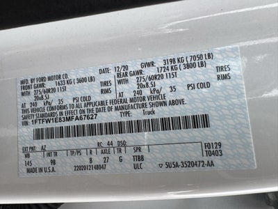 2021 Ford F-150 Platinum