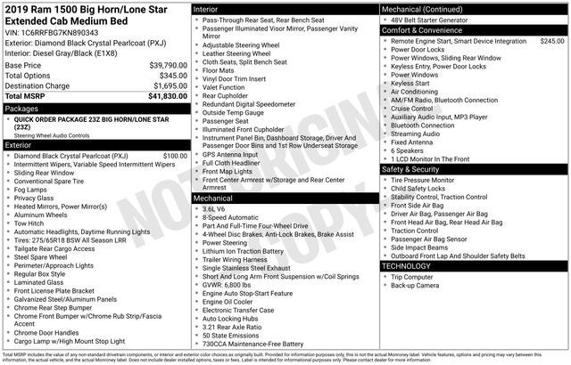2019 RAM 1500 Big Horn/Lone Star