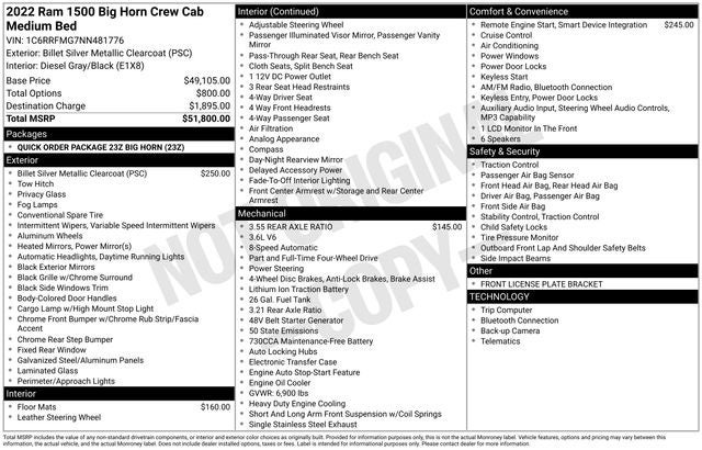2022 RAM 1500 Big Horn/Lone Star