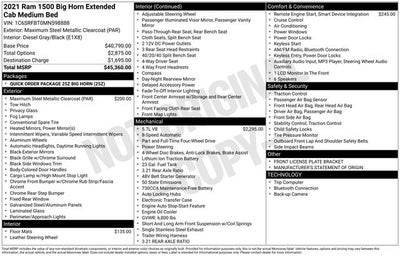 2021 RAM 1500 Big Horn/Lone Star