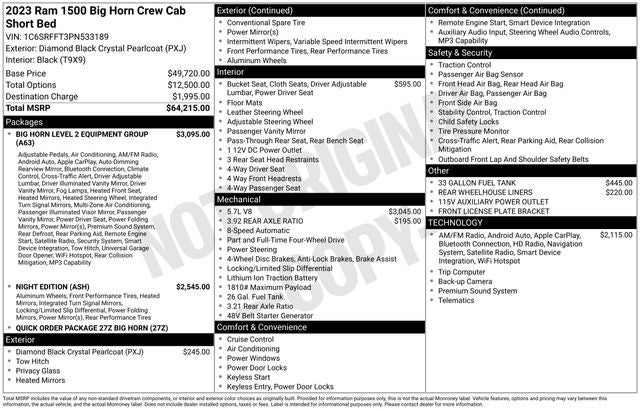 2023 RAM 1500 Big Horn/Lone Star