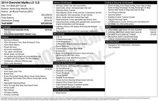 2014 Chevrolet Malibu LS 1LS