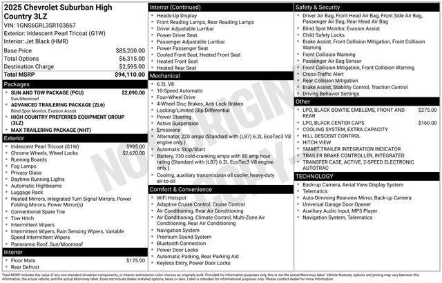 2025 Chevrolet Suburban High Country