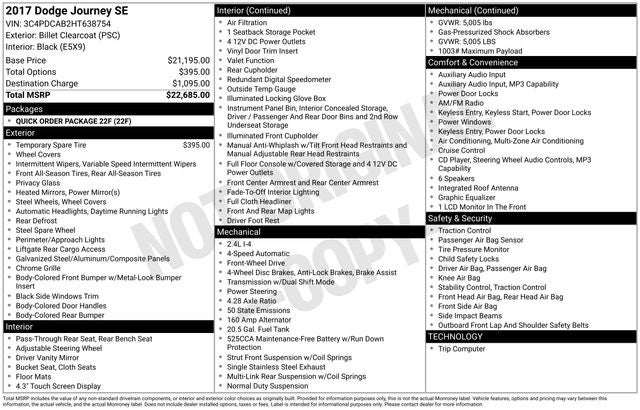 2017 Dodge Journey SE