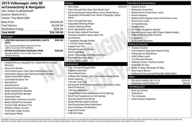 2015 Volkswagen Jetta Base