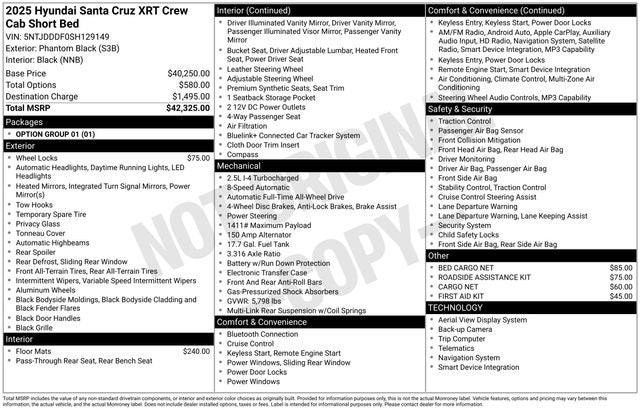 2025 Hyundai Santa Cruz XRT