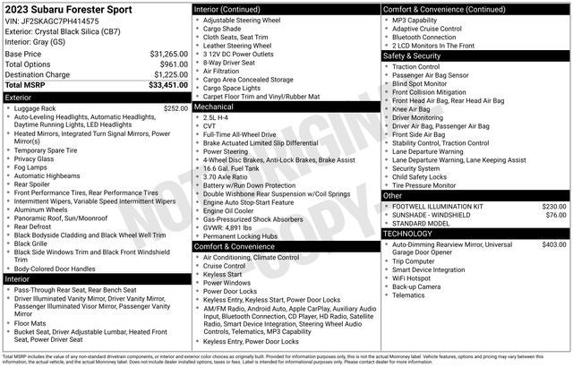 2023 Subaru Forester Sport
