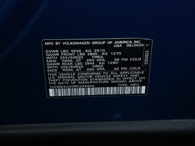 2024 Volkswagen Atlas Cross Sport 2.0T SE w/Technology