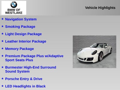 2019 Porsche 911 Targa 4 GTS