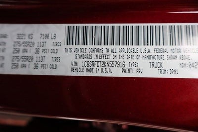 2019 RAM 1500 Laramie