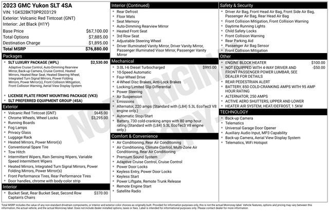 2023 GMC Yukon SLT