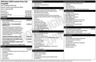 2026 RAM 2500 Laramie Night Edition Long Box