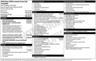 2026 RAM 3500 Laramie Night Edition Long Box