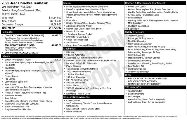 2022 Jeep Cherokee Trailhawk