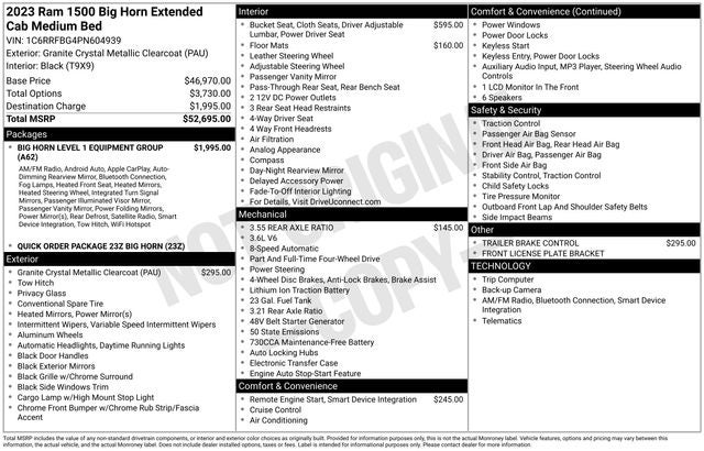 2023 RAM 1500 Big Horn/Lone Star