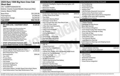 2025 RAM 1500 Big Horn/Lone Star