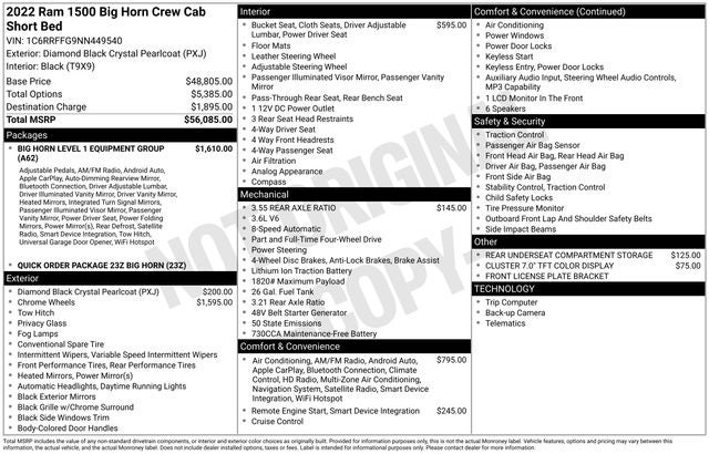 2022 RAM 1500 Big Horn/Lone Star