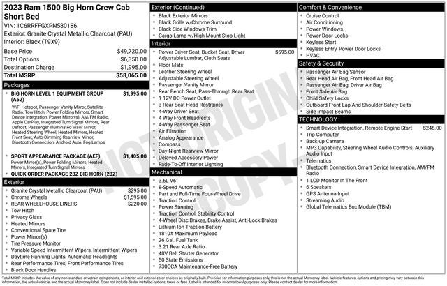 2023 RAM 1500 Big Horn