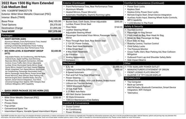 2022 RAM 1500 Big Horn/Lone Star