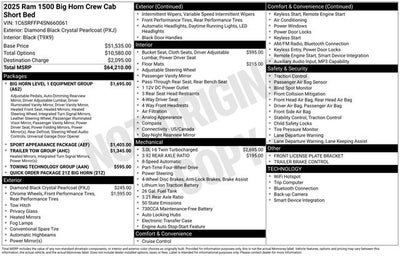 2025 RAM 1500 Big Horn/Lone Star