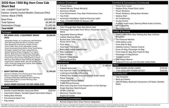 2020 RAM 1500 Big Horn/Lone Star