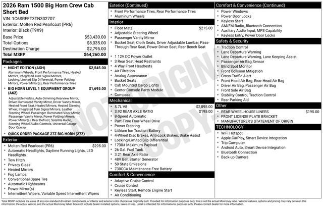 2026 RAM 1500 Big Horn