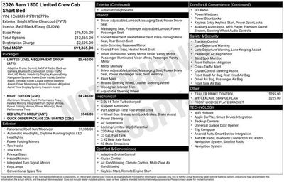 2026 RAM 1500 Limited