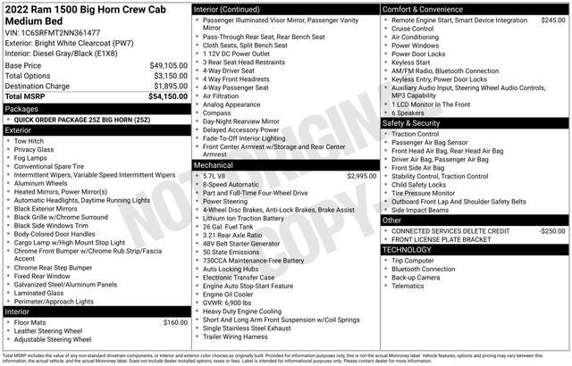 2022 RAM 1500 Big Horn/Lone Star