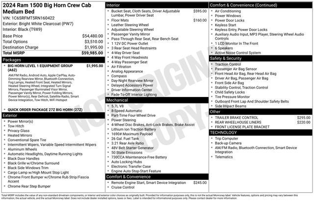 2024 RAM 1500 Big Horn/Lone Star
