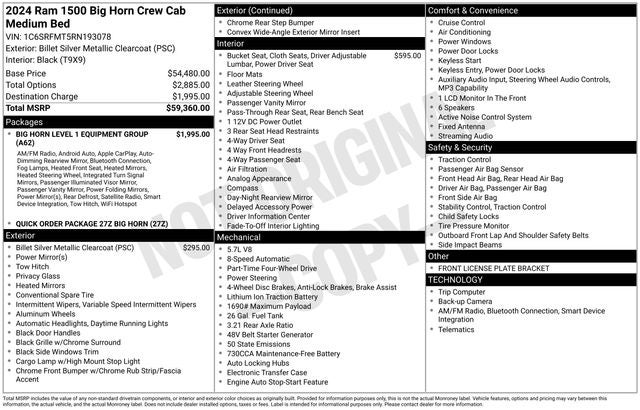 2024 RAM 1500 Big Horn/Lone Star