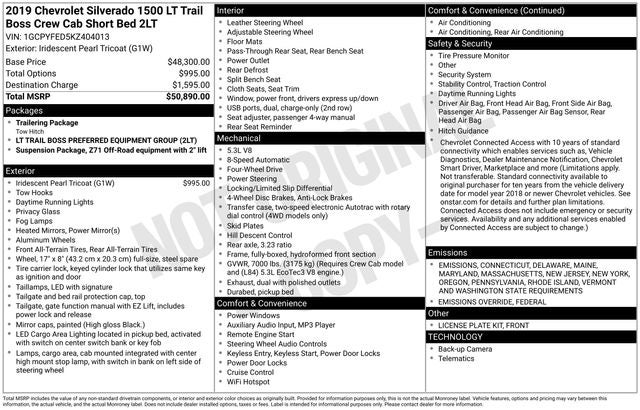 2019 Chevrolet Silverado 1500 LT Trail Boss