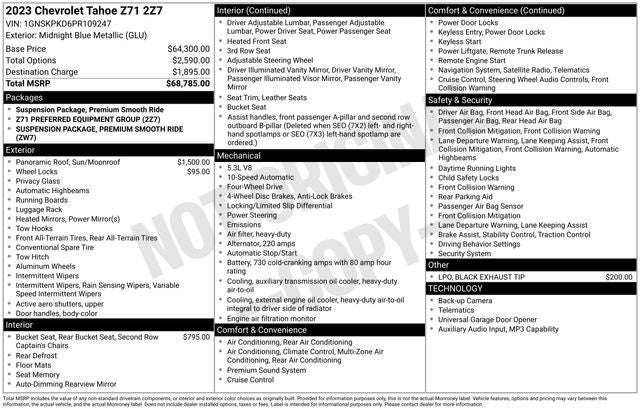2023 Chevrolet Tahoe Z71