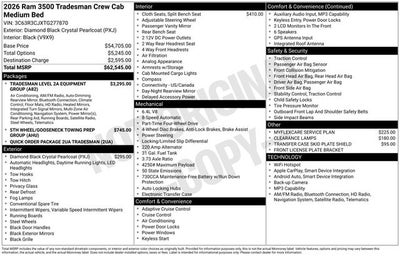 2026 RAM 3500 Tradesman
