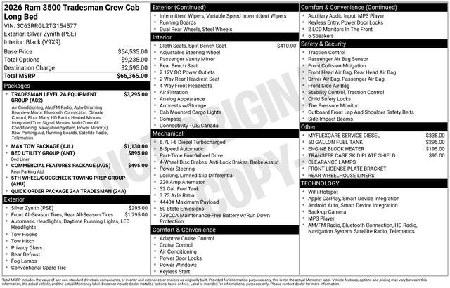 2026 RAM 3500 Tradesman
