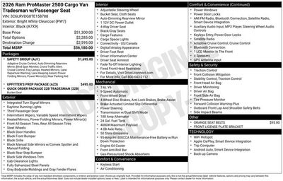 2026 RAM ProMaster 2500 High Roof