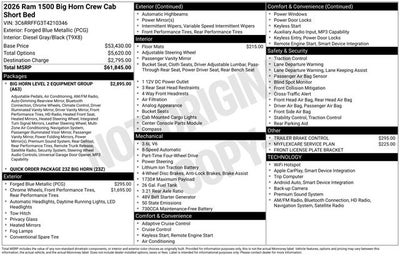 2026 RAM 1500 Big Horn