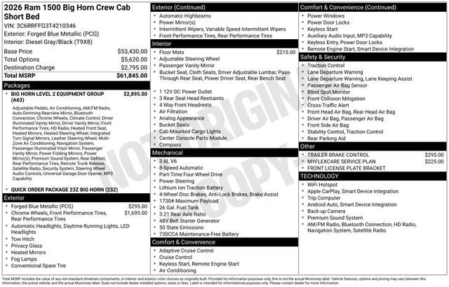 2026 RAM 1500 Big Horn
