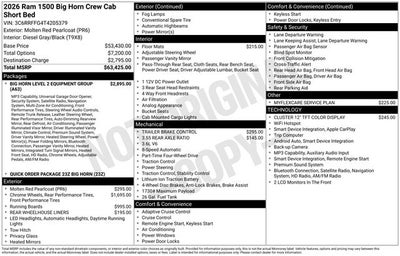 2026 RAM 1500 Big Horn