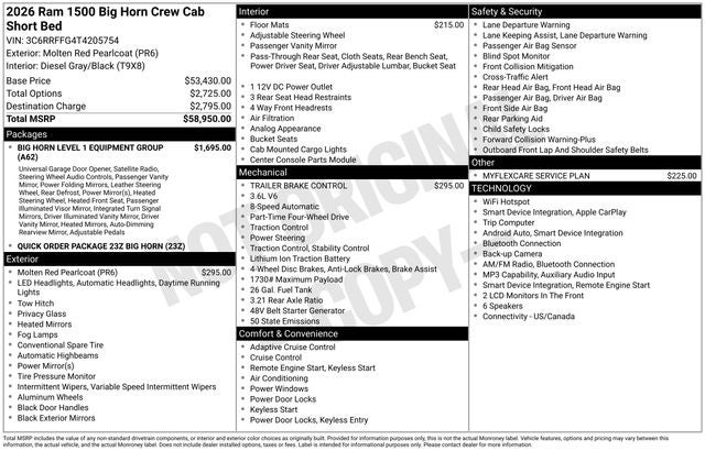 2026 RAM 1500 Big Horn