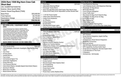 2026 RAM 1500 Big Horn