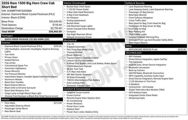 2026 RAM 1500 Big Horn