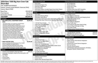 2026 RAM 1500 Big Horn
